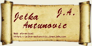 Jelka Antunović vizit kartica